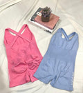 Jumpsuit deportivo con tirantes cruzados que moldean el cuerpo, para entrenamiento, gimnasio y yoga
