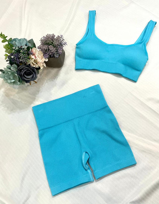 Women's Strappy Bra and Shorts Set for Workout, Body Shaping, Gym, Yoga