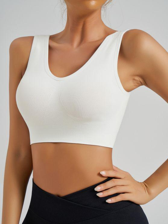 Top bra deportivo para mujer con tirantes cruzados, sin espalda, para entrenamiento, gimnasio, yoga, fitness