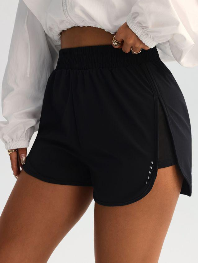 Pantalones cortos deportivos para mujer que realzan los glúteos en color azul, para entrenamiento, gimnasio, yoga y fitness