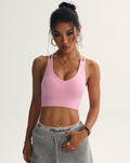 Top bra deportivo para mujer con tirantes cruzados dobles, para entrenamiento, gimnasio, yoga, fitness
