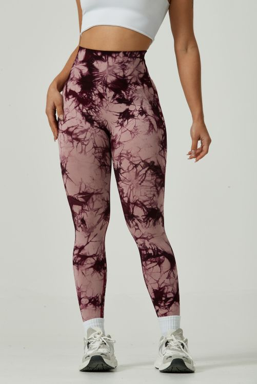 Leggings deportivos con estampado de malla de dos tonos para mujer, para gimnasio y yoga
