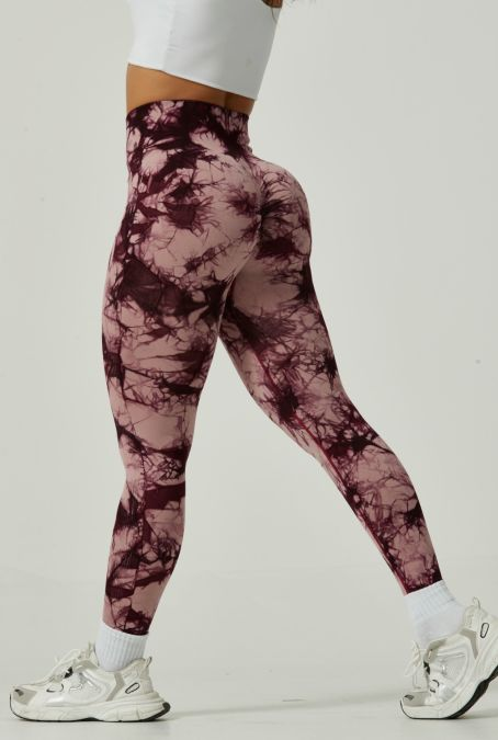 Leggings deportivos con estampado de malla de dos tonos para mujer, para gimnasio y yoga