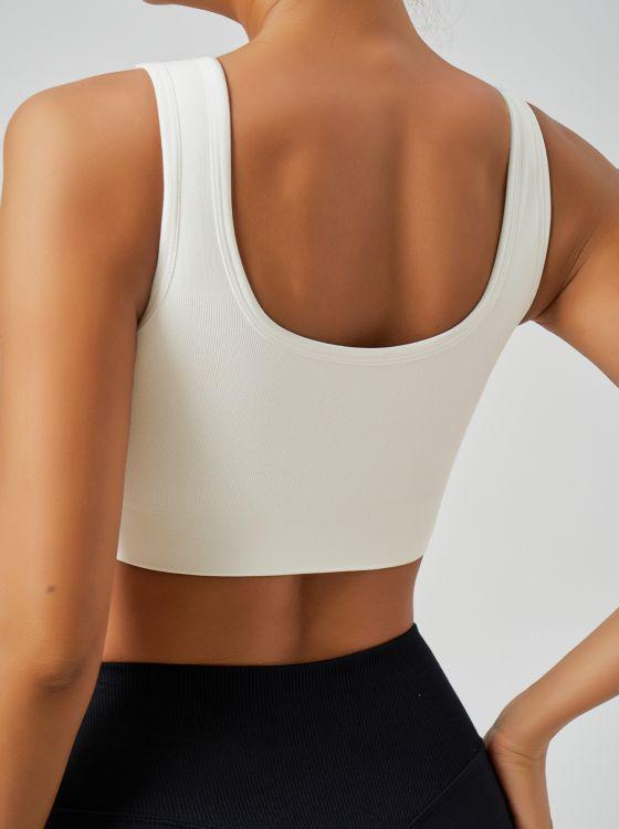 Top bra deportivo para mujer con tirantes cruzados, sin espalda, para entrenamiento, gimnasio, yoga, fitness
