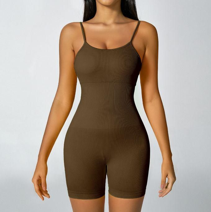 Body femenino con tirantes dobles, moldea el cuerpo, para entrenamiento, gimnasio y yoga