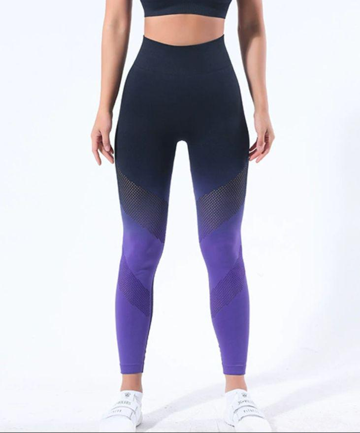 Leggings deportivos acampanados para mujer en gris y negro, GYM, Yoga