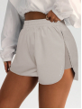 Pantalones cortos deportivos para mujer que realzan los glúteos en color azul, para entrenamiento, gimnasio, yoga y fitness