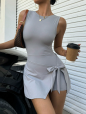 女式无袖修身健身高尔夫网球健身运动连衣裙和帽子
