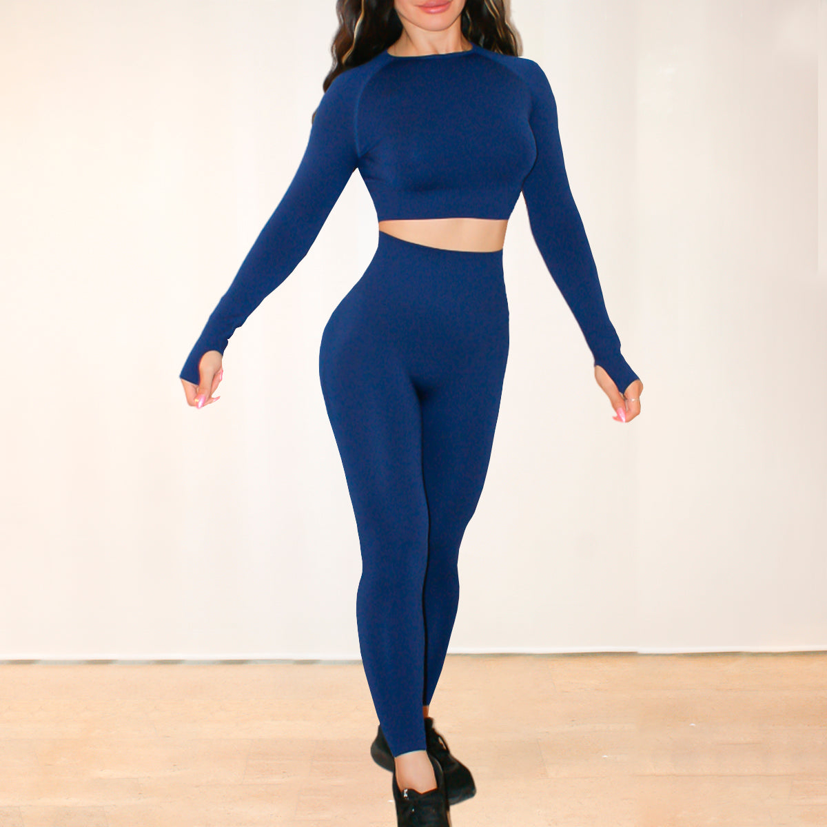 Women's Sports Set Crop Top and Leggings Butt Lifting, GYM, Yoga